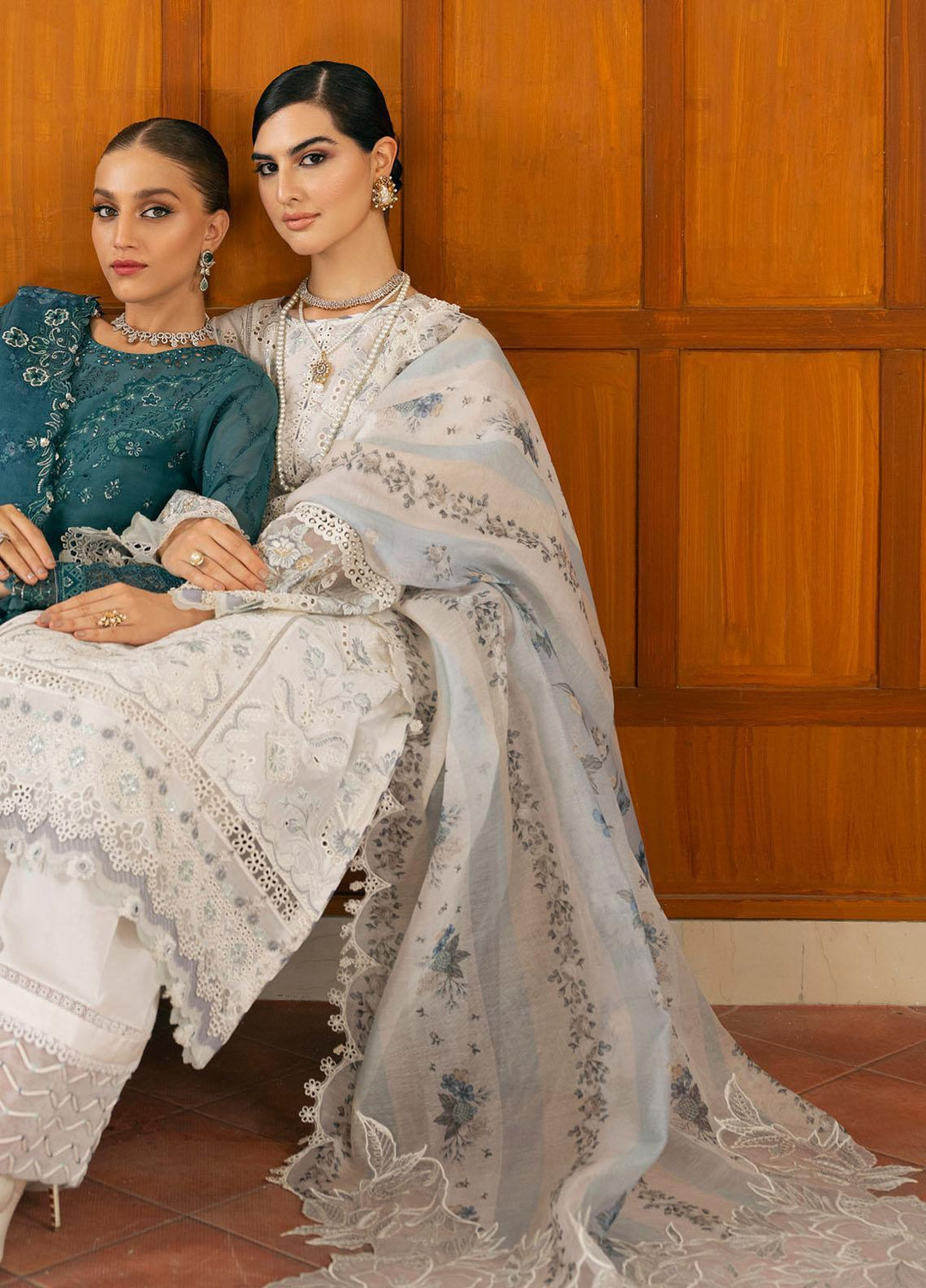 Baroque Embroidered Lawn Suits Unstitched 3 Piece BQ23ES BQU-SL11-D01 - Summer Collection