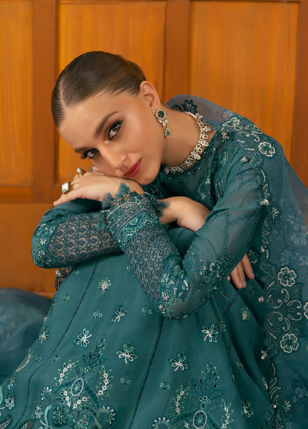 Baroque Embroidered Lawn Suits Unstitched 3 Piece BQ23ES BQU-SL11-D02 - Summer Collection