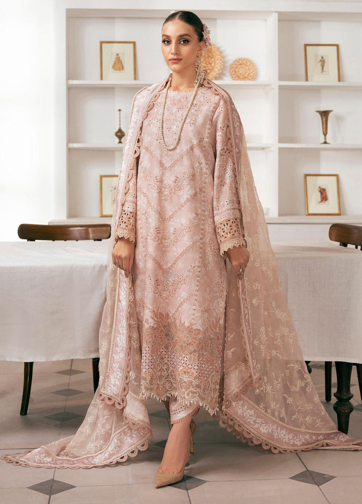 Baroque Embroidered Lawn Suits Unstitched 3 Piece BQ23ES BQU-SL11-D03 - Summer Collection