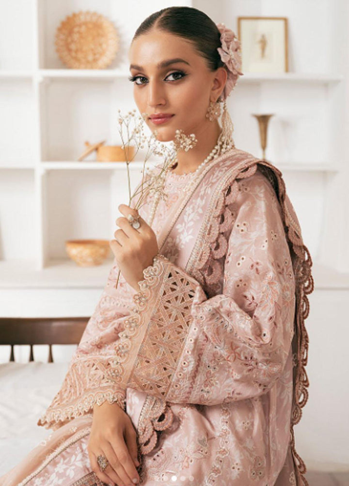 Baroque Embroidered Lawn Suits Unstitched 3 Piece BQ23ES BQU-SL11-D03 - Summer Collection