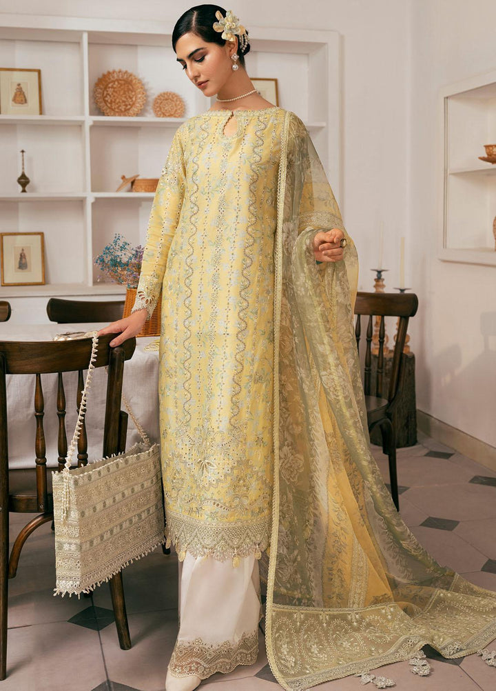 Baroque Embroidered Lawn Suits Unstitched 3 Piece BQ23ES BQU-SL11-D04 - Summer Collection