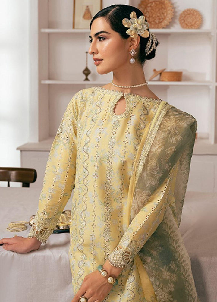 Baroque Embroidered Lawn Suits Unstitched 3 Piece BQ23ES BQU-SL11-D04 - Summer Collection