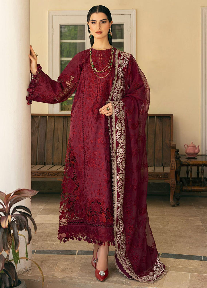 Baroque Embroidered Lawn Suits Unstitched 3 Piece BQ23ES BQU-SL11-D05 - Summer Collection