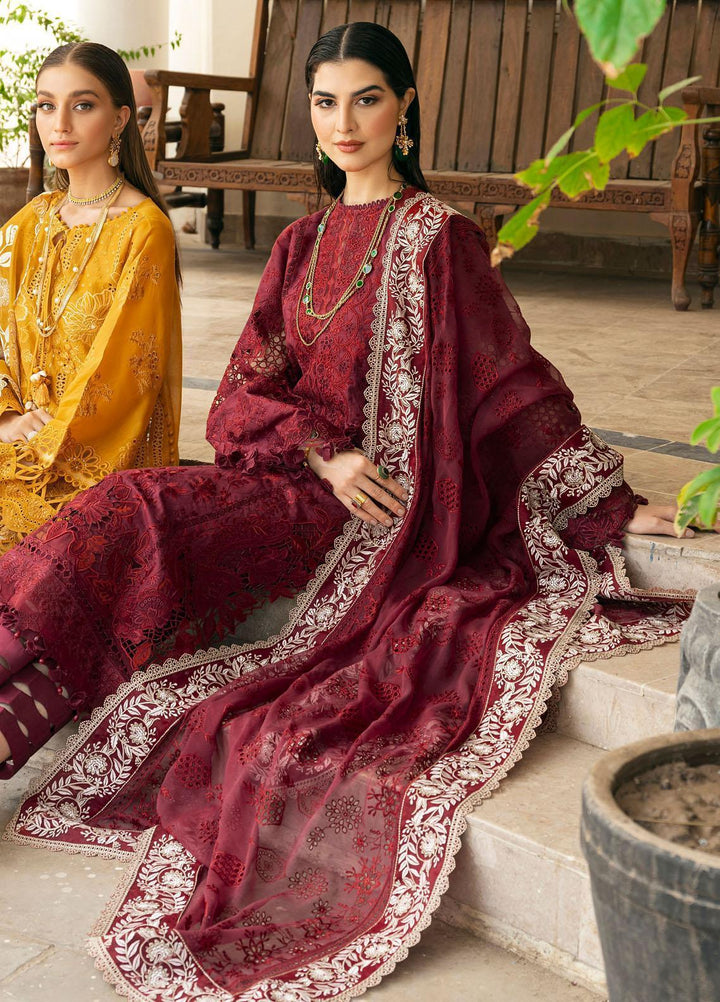 Baroque Embroidered Lawn Suits Unstitched 3 Piece BQ23ES BQU-SL11-D05 - Summer Collection