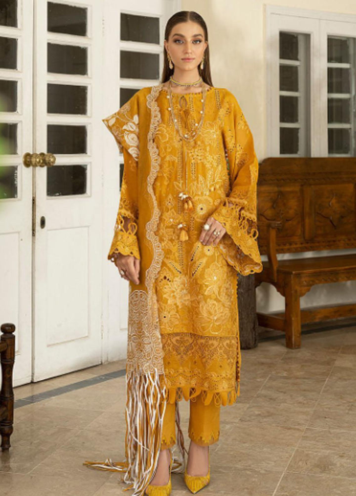 Baroque Embroidered Lawn Suits Unstitched 3 Piece BQ23ES BQU-SL11-D06 - Summer Collection