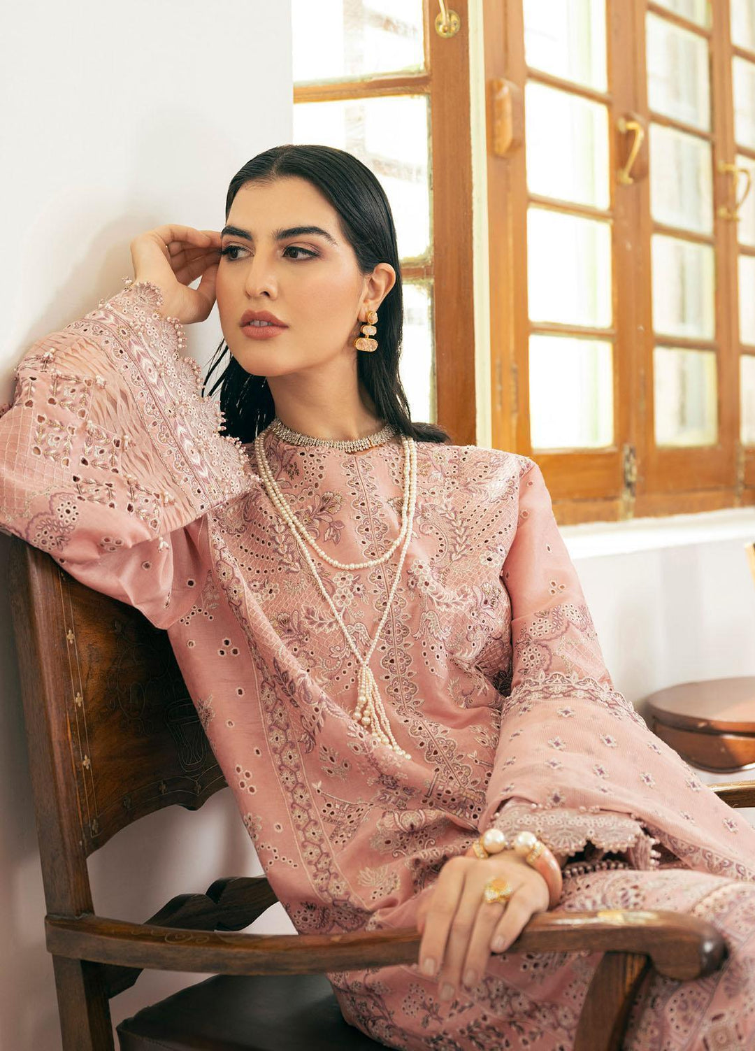 Baroque Embroidered Lawn Suits Unstitched 3 Piece BQ23ES BQU-SL11-D08 - Summer Collection