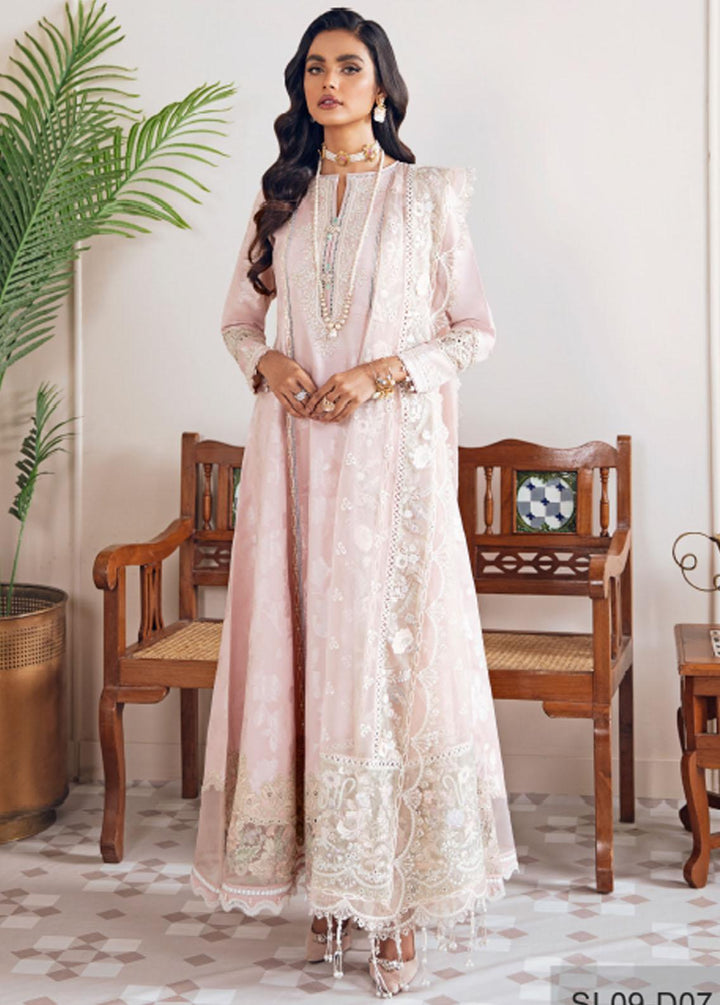 Baroque Embroidered Lawn Suits Unstitched 3 Piece BQ22-SL2 BQU-SL09-D07 - Summer Collection