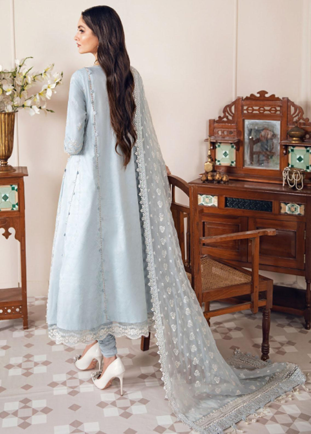 Baroque Embroidered Lawn Suits Unstitched 3 Piece BQ22-SL2 BQU-SL09-D08 - Summer Collection
