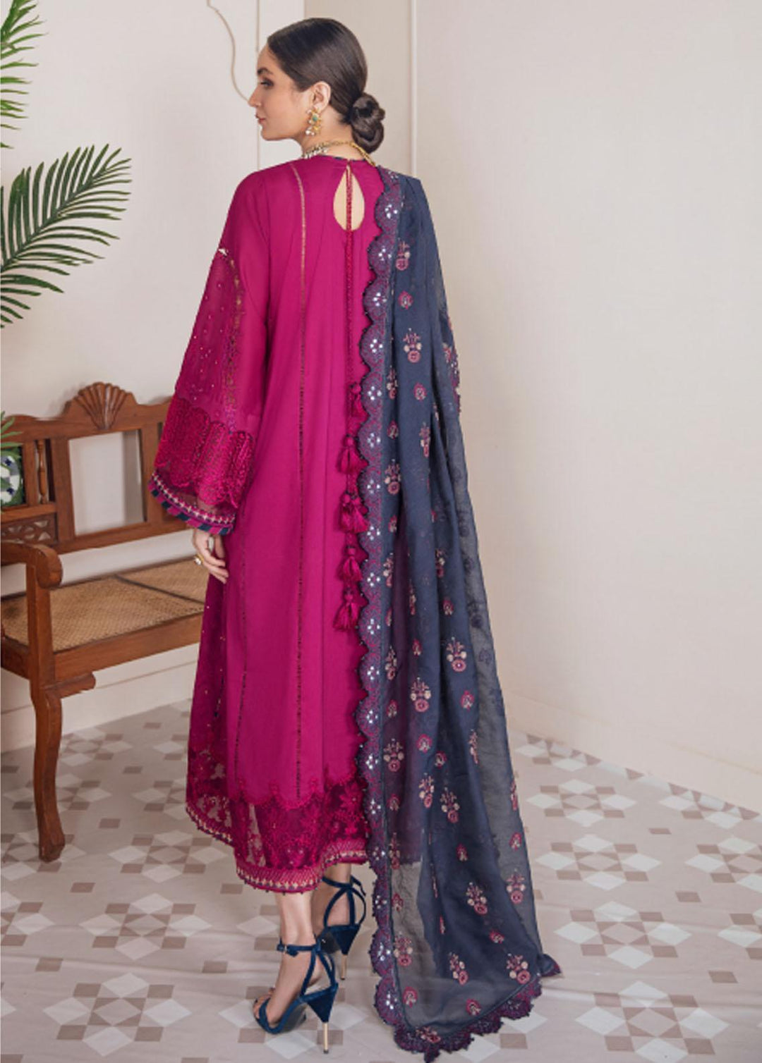 Baroque Embroidered Lawn Suits Unstitched 3 Piece BQ22-SL2 BQU-SL09-D09 - Summer Collection