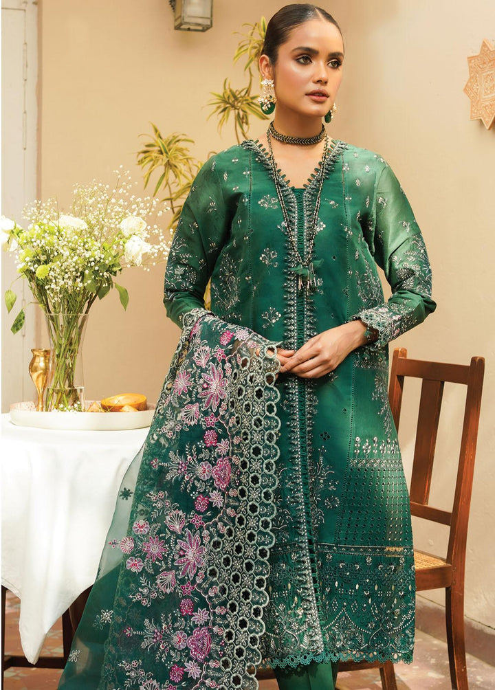 Baroque Embroidered Lawn Suits Unstitched 3 Piece BQ23-SL10 SL10-D02 - Summer Collection