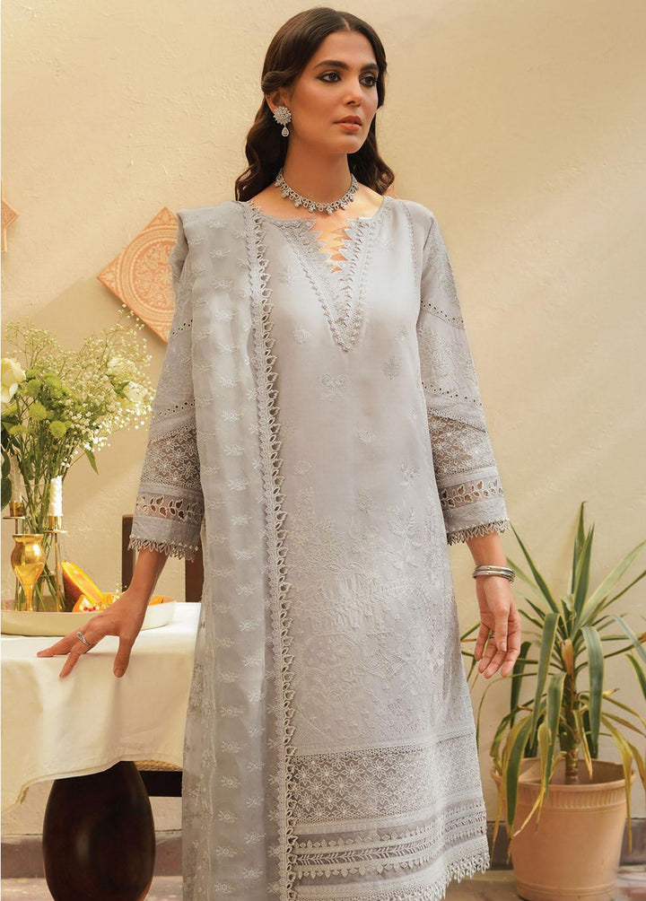 Baroque Embroidered Lawn Suits Unstitched 3 Piece BQ23-SL10 SL10-D04 - Summer Collection