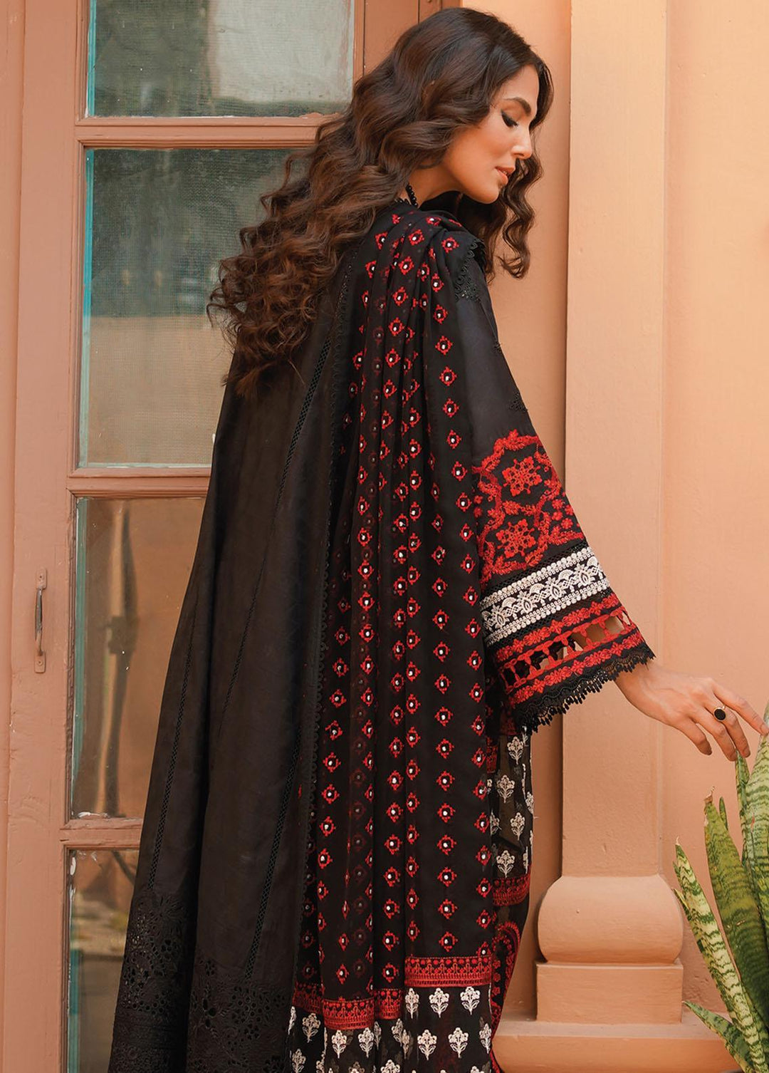 Baroque Embroidered Lawn Suits Unstitched 3 Piece BQ23-SL10 SL10-D06 - Summer Collection