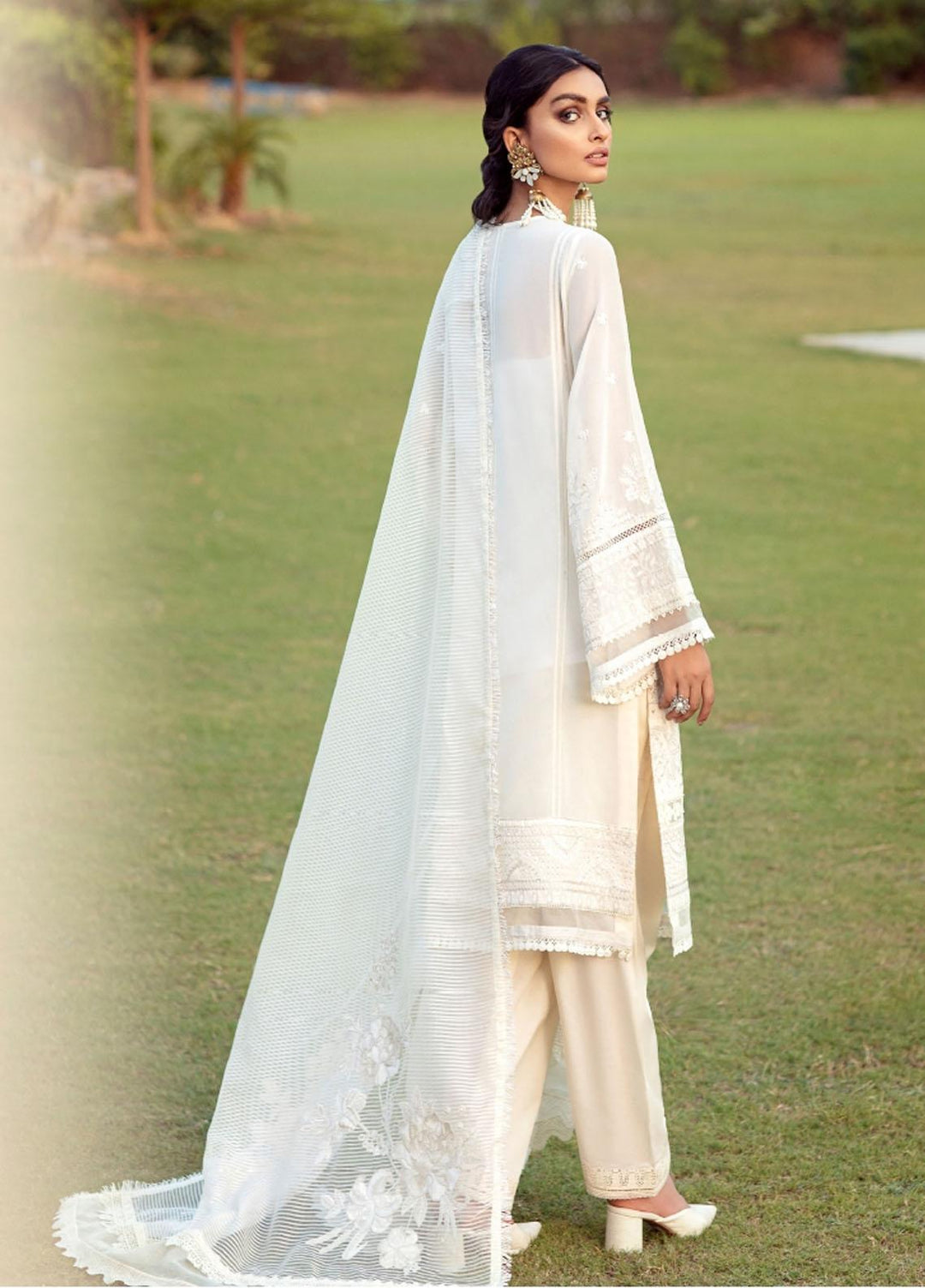 Sunheri Eid By Baroque Embroidered Lawn Suits Unstitched 3 Piece BQ21SE 07 Leya - Summer Collection