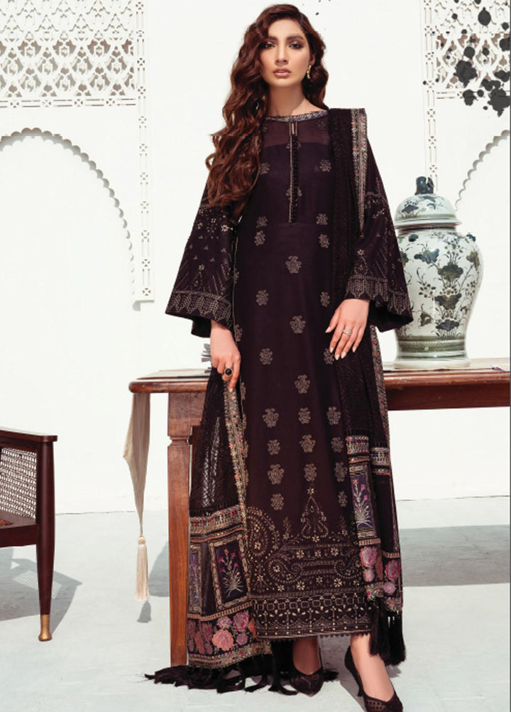Baroque Embroidered Swiss Voile Suits Unstitched 3 Piece BQ21SV 05 Scabiosa - Summer Collection