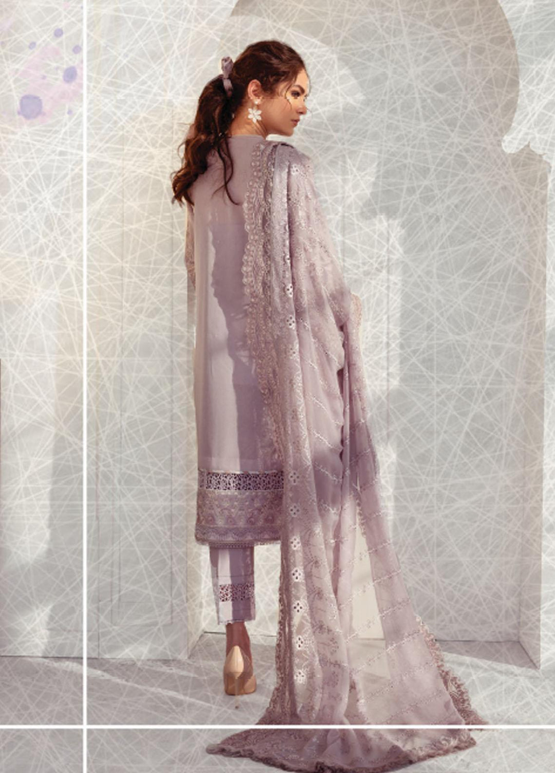 Baroque Embroidered Swiss Voile Suits Unstitched 3 Piece BQ21SV 08 Moonstone - Summer Collection