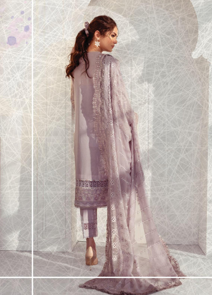 Baroque Embroidered Swiss Voile Suits Unstitched 3 Piece BQ21SV 08 Moonstone - Summer Collection