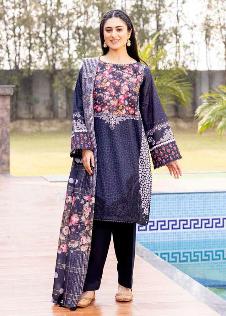 Basant By Charizma Embroidered Lawn Suits Unstitched 3 Piece CRZ23B CBL-08 - Summer Collection