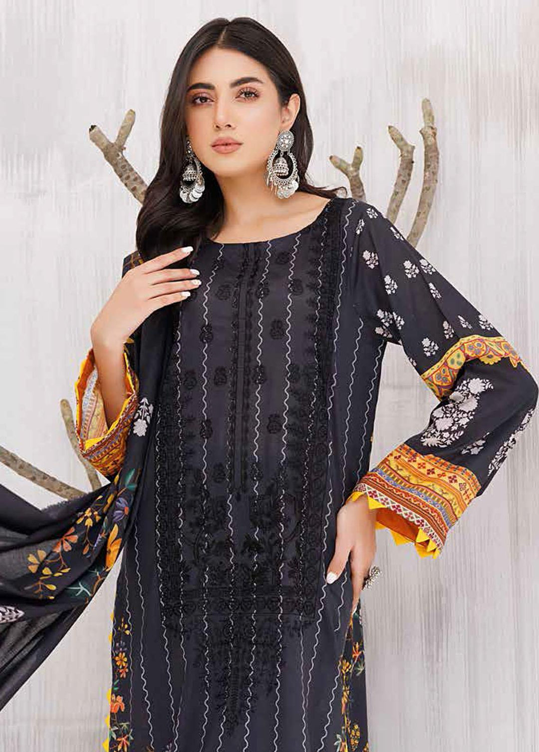 Basant By Charizma Embroidered Lawn Suits Unstitched 3 Piece CRZ23B CBL-11 - Summer Collection