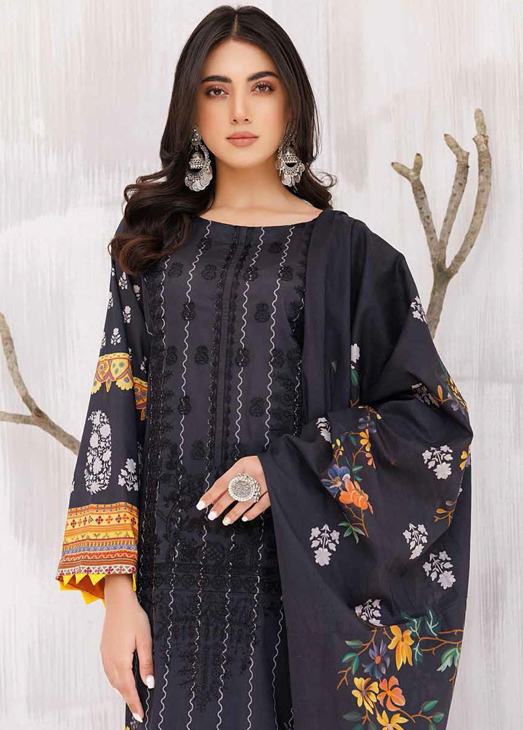 Basant By Charizma Embroidered Lawn Suits Unstitched 3 Piece CRZ23B CBL-11 - Summer Collection