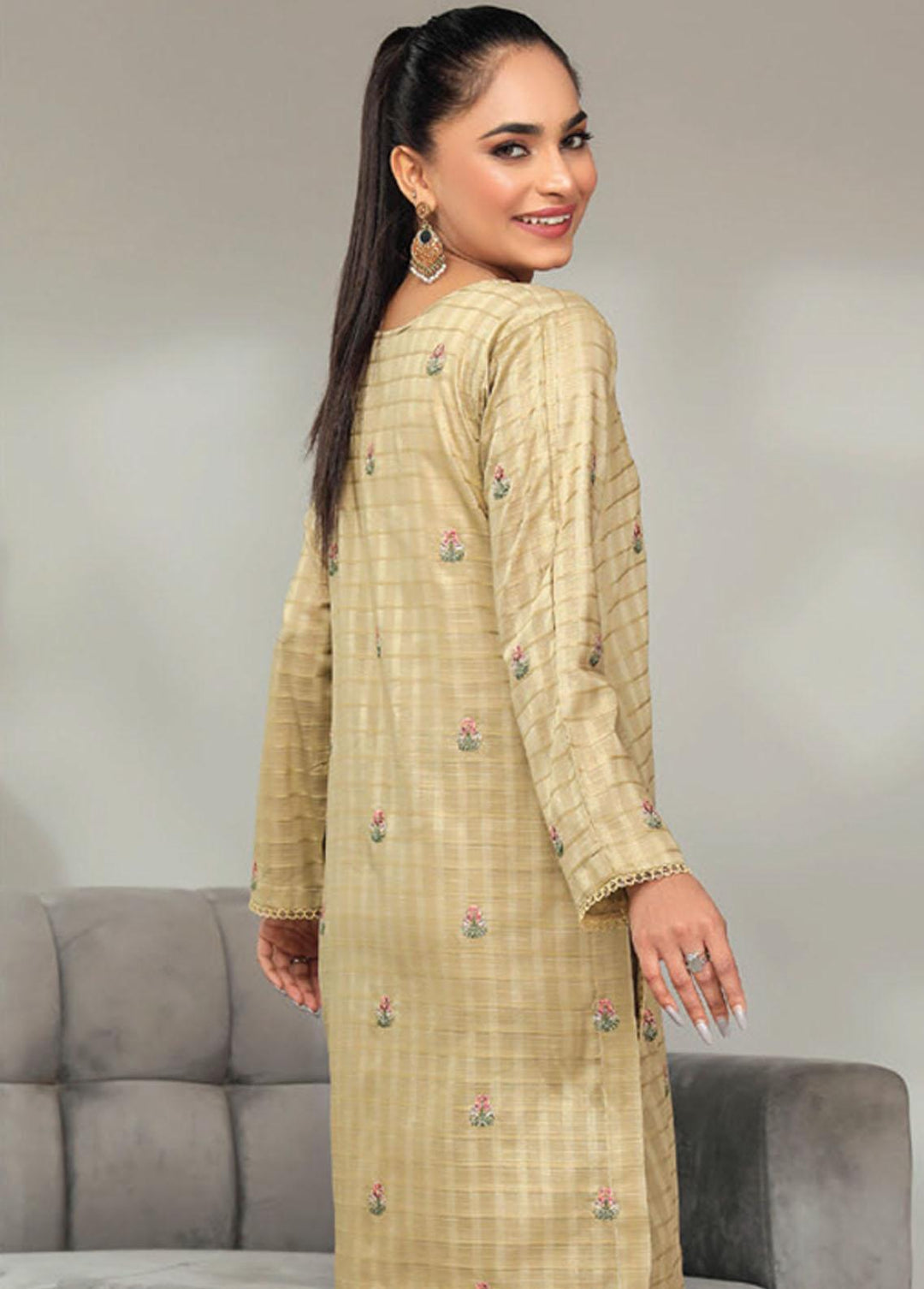 Basics By Aalaya Embroidered Lawn Suits Unstitched 2 Piece ALY23BE D-03 - Summer Collection