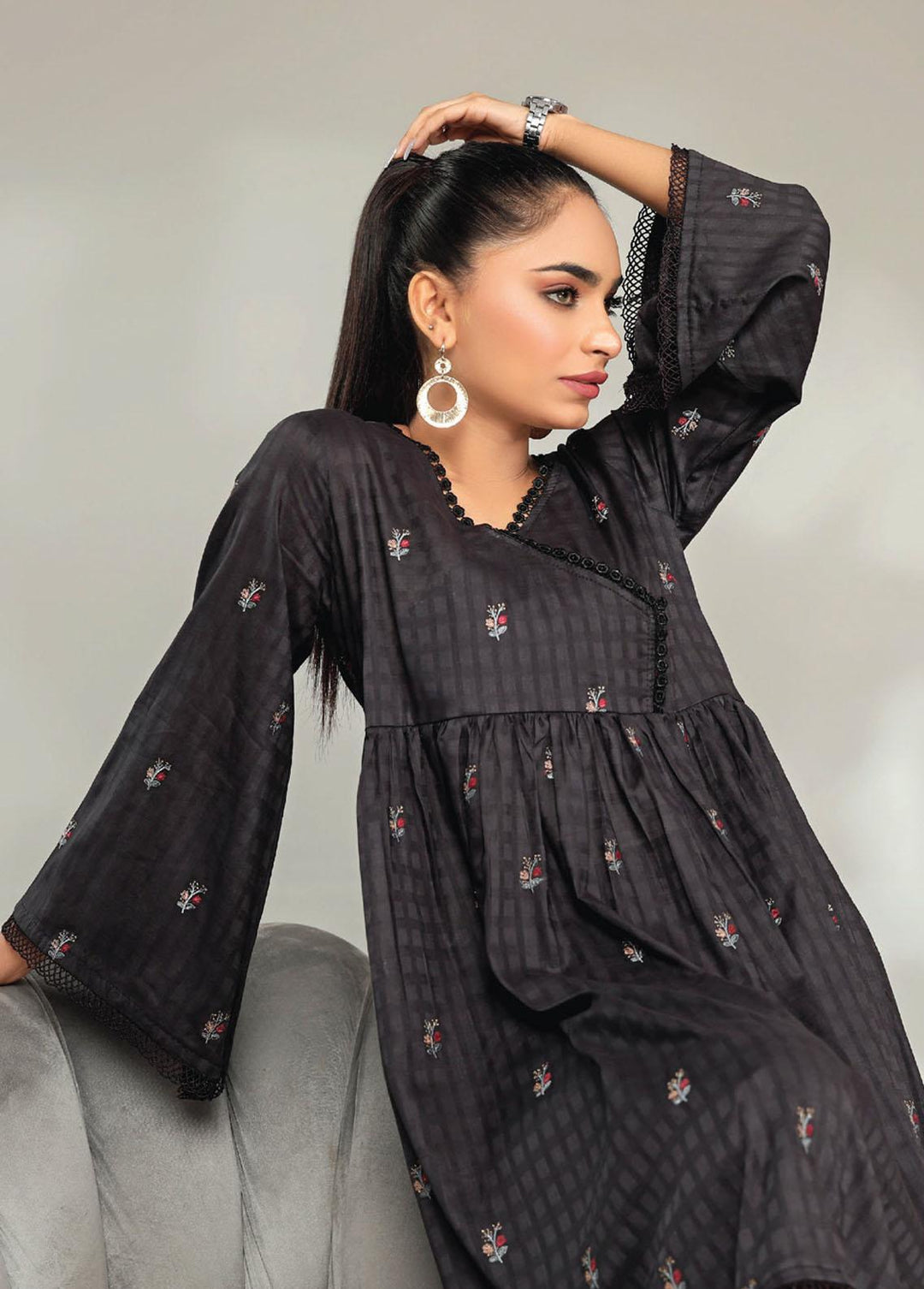 Basics By Aalaya Embroidered Lawn Suits Unstitched 2 Piece ALY23BE D-06 - Summer Collection