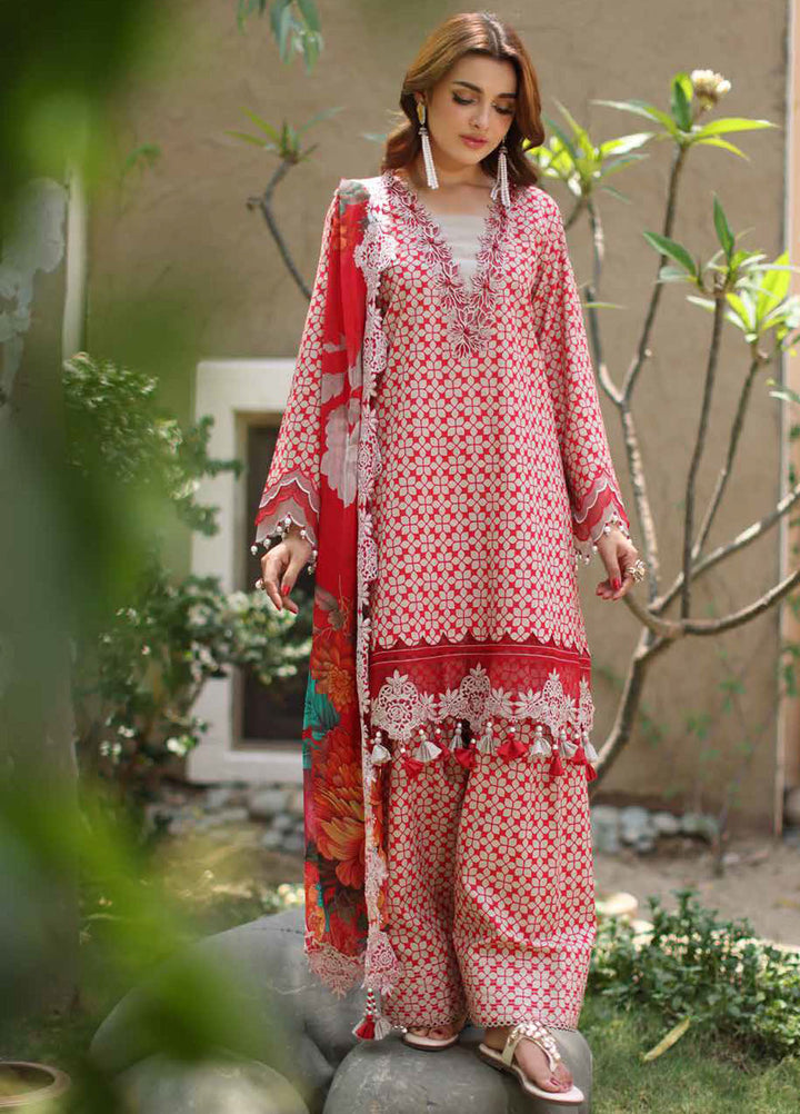Basics by Charizma Embroidered Lawn Suits Unstitched 3 Piece CRZ25BL CB5-02 - Summer Collection