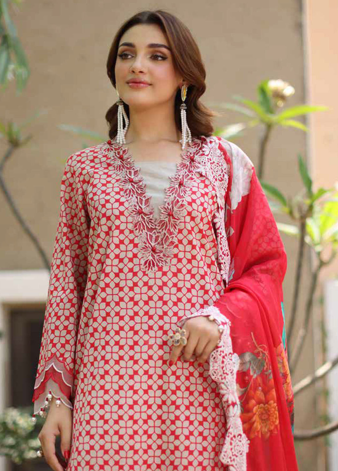Basics by Charizma Embroidered Lawn Suits Unstitched 3 Piece CRZ25BL CB5-02 - Summer Collection