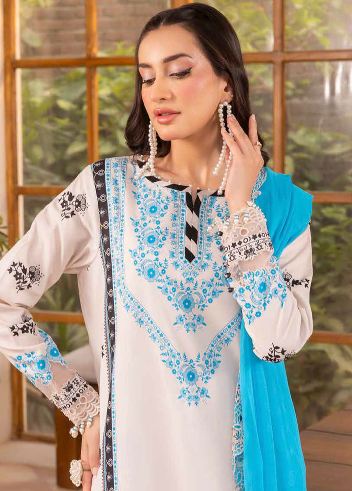 Basics by Charizma Embroidered Lawn Suits Unstitched 3 Piece CRZ25BL CB5-03 - Summer Collection