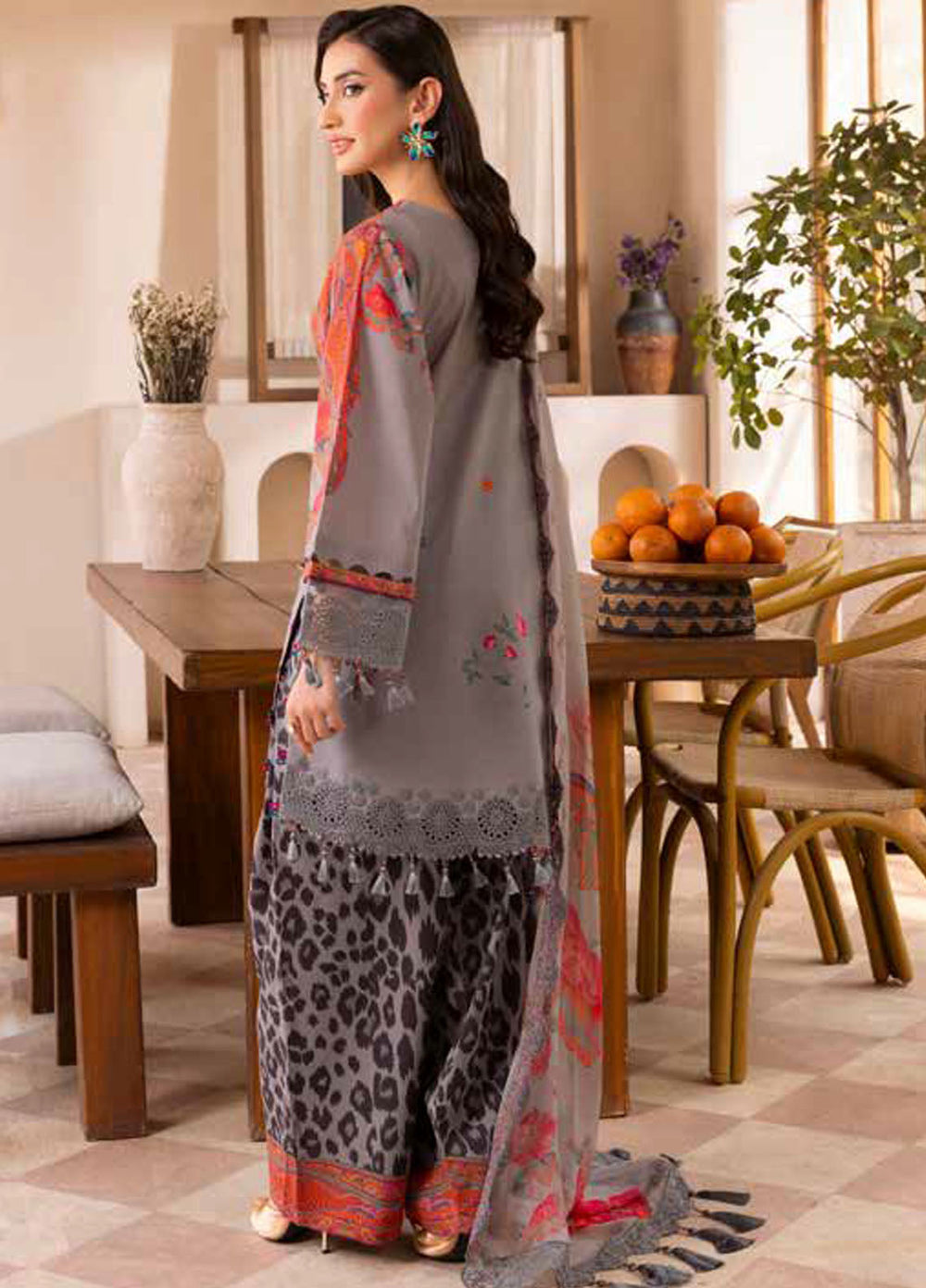 Basics by Charizma Embroidered Lawn Suits Unstitched 3 Piece CRZ25BL CB5-04 - Summer Collection