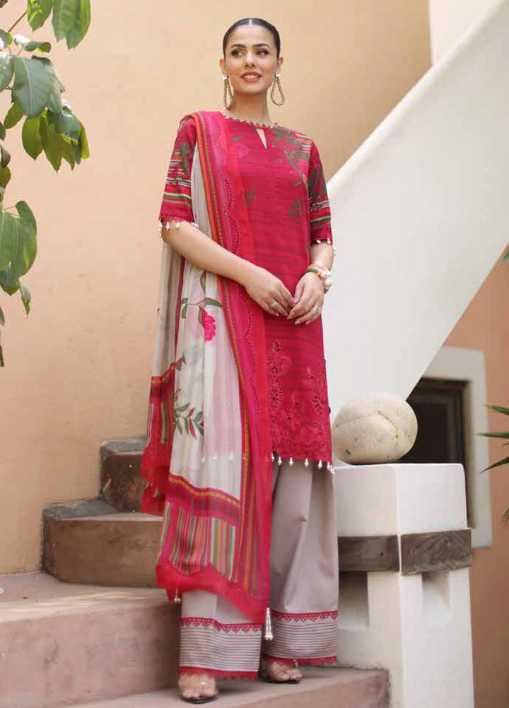 Basics by Charizma Embroidered Lawn Suits Unstitched 3 Piece CRZ25BL CB5-05 - Summer Collection