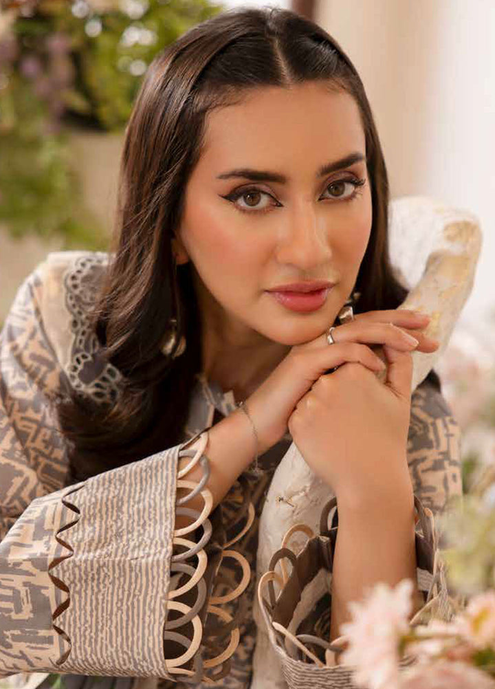 Basics by Charizma Embroidered Lawn Suits Unstitched 3 Piece CRZ25BL CB5-07 - Summer Collection