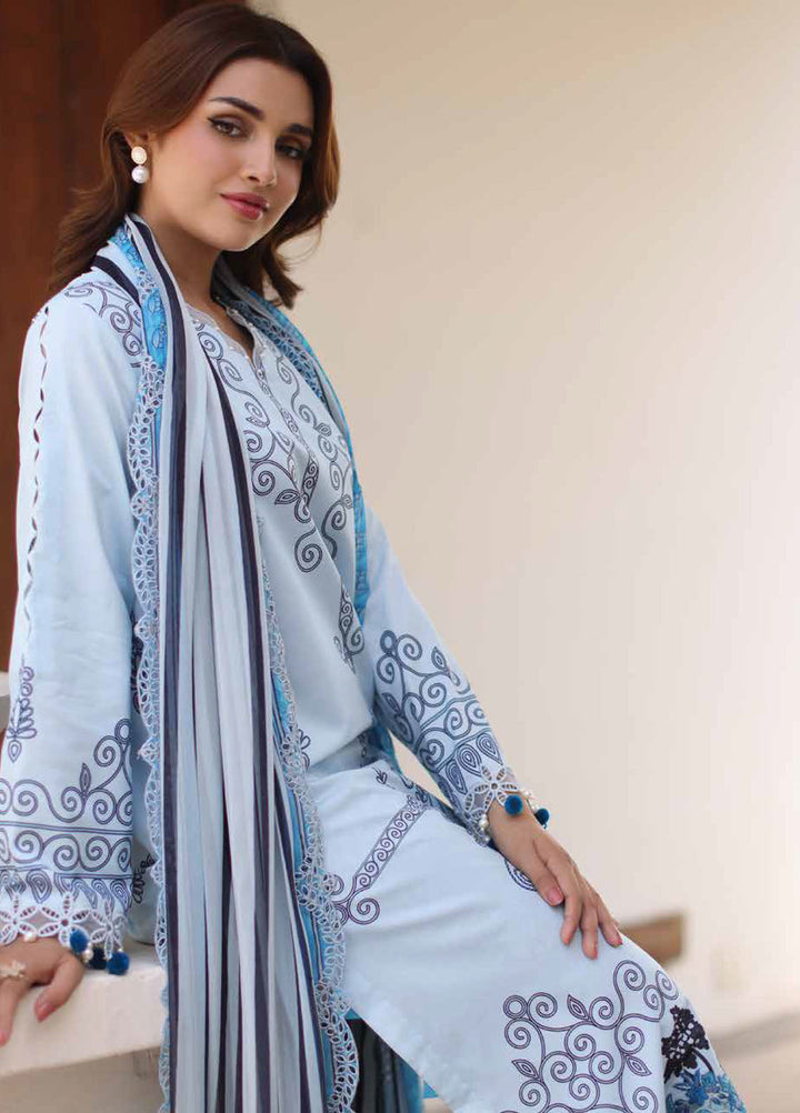 Basics by Charizma Embroidered Lawn Suits Unstitched 3 Piece CRZ25BL CB5-08 - Summer Collection