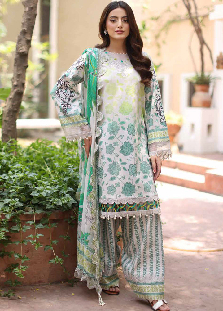 Basics by Charizma Embroidered Lawn Suits Unstitched 3 Piece CRZ25BL CB5-09 - Summer Collection