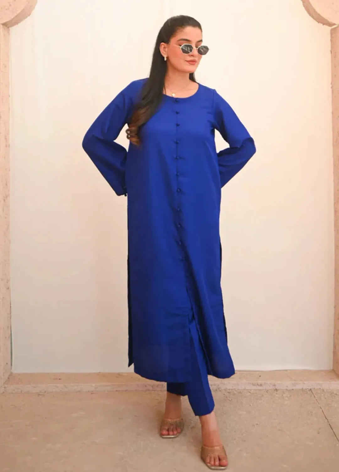 Zauk Women RTW Solids Rawsilk 2 Piece Suit ZK26RC Midnight Z-B-4 - Casual Collection