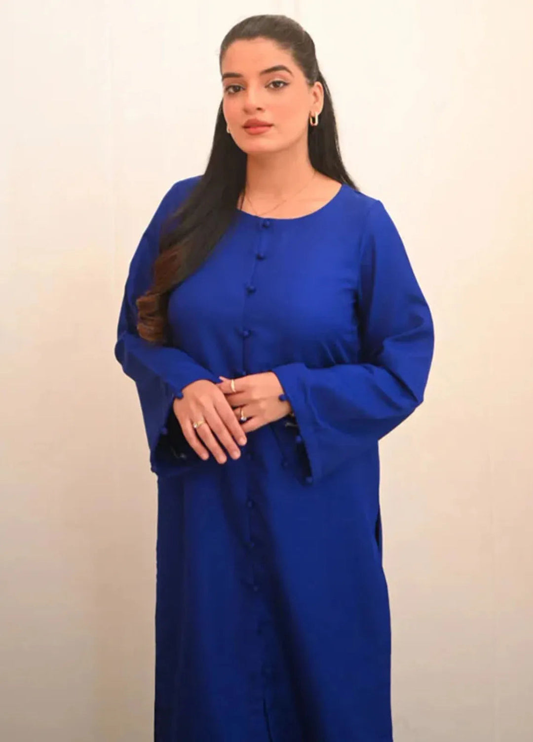 Basics by Zauk Pret Solid Raw Silk 2 Piece Suit Midnight