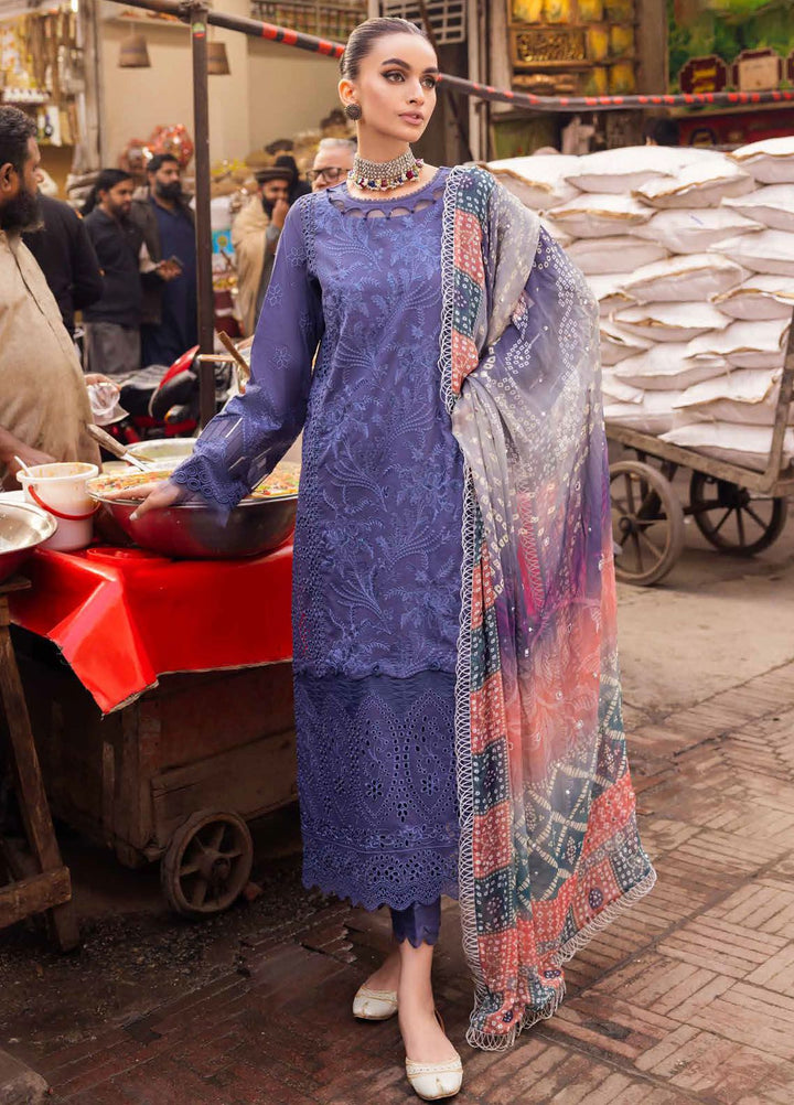 Bazaar by Nureh Chikankari Lawn Suits Unstitched 3 Piece NU24BZ NS-127 - Summer Collection