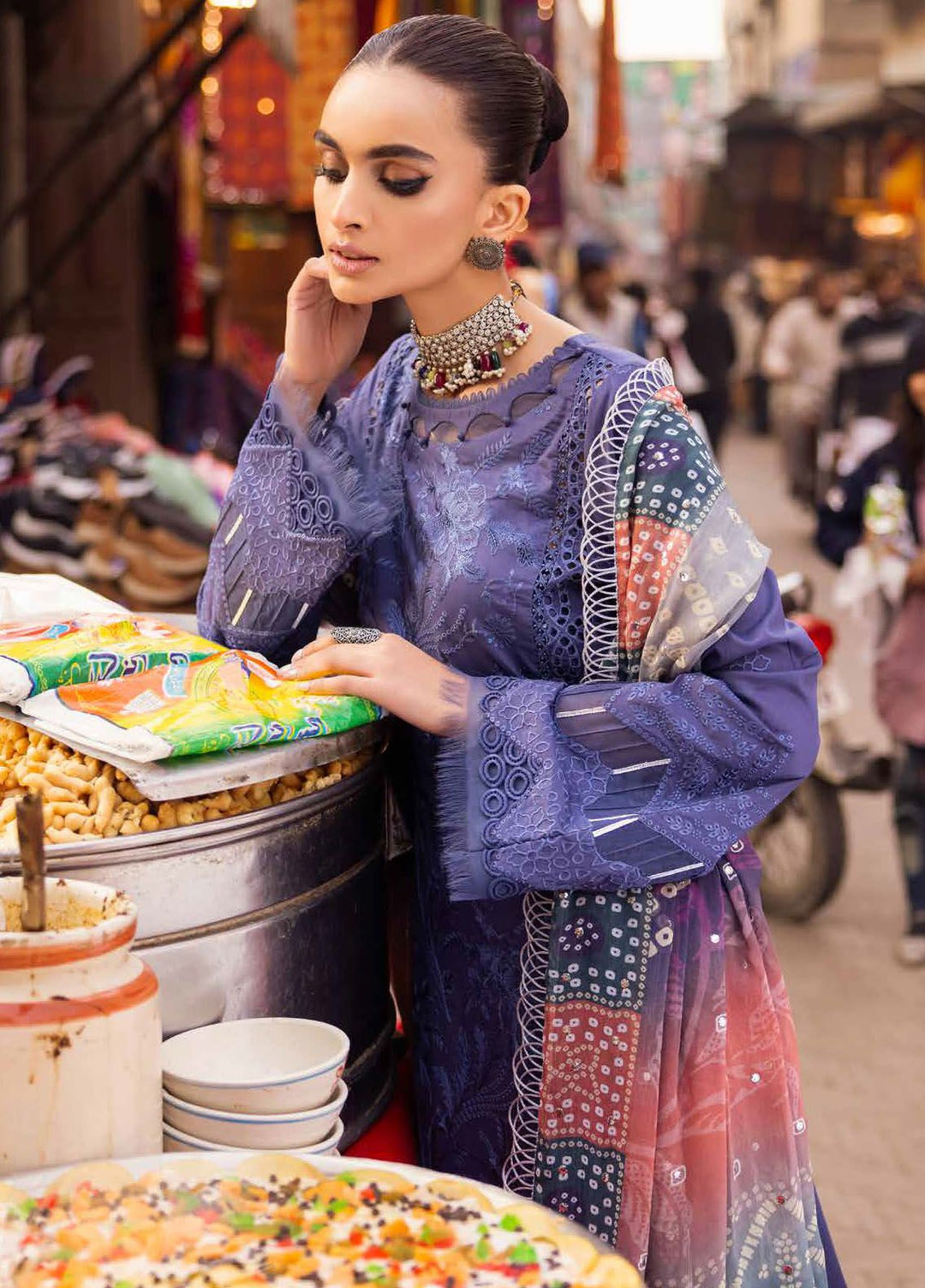 Bazaar by Nureh Chikankari Lawn Suits Unstitched 3 Piece NU24BZ NS-127 - Summer Collection