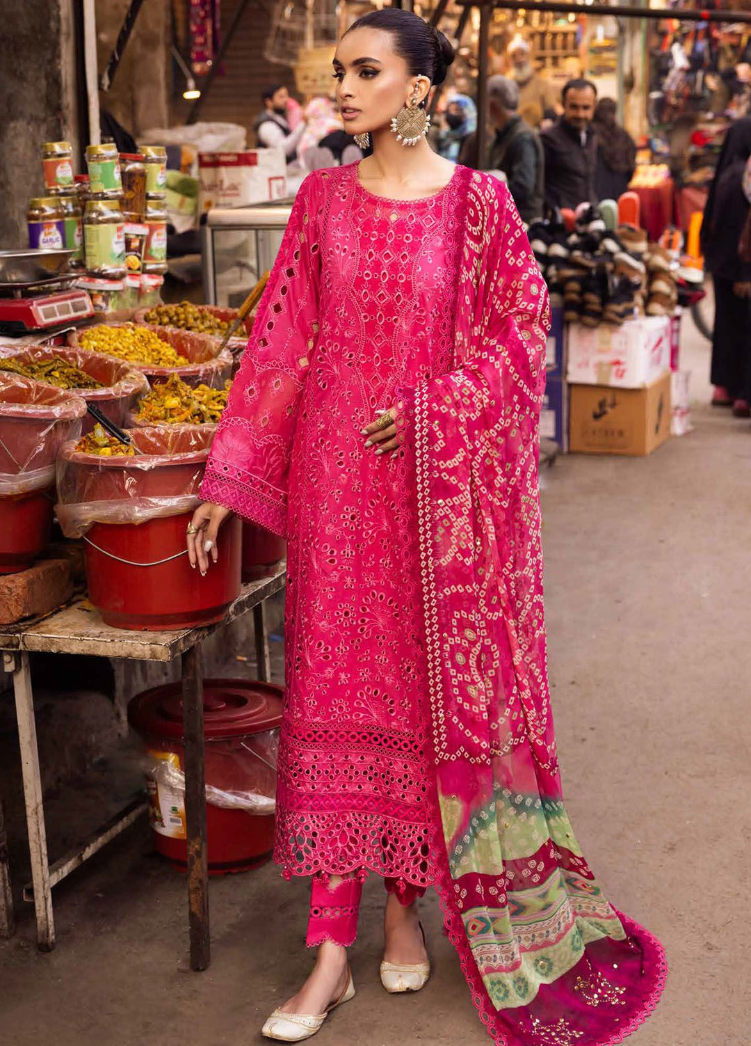 Bazaar by Nureh Chikankari Lawn Suits Unstitched 3 Piece NU24BZ NS-128 - Summer Collection