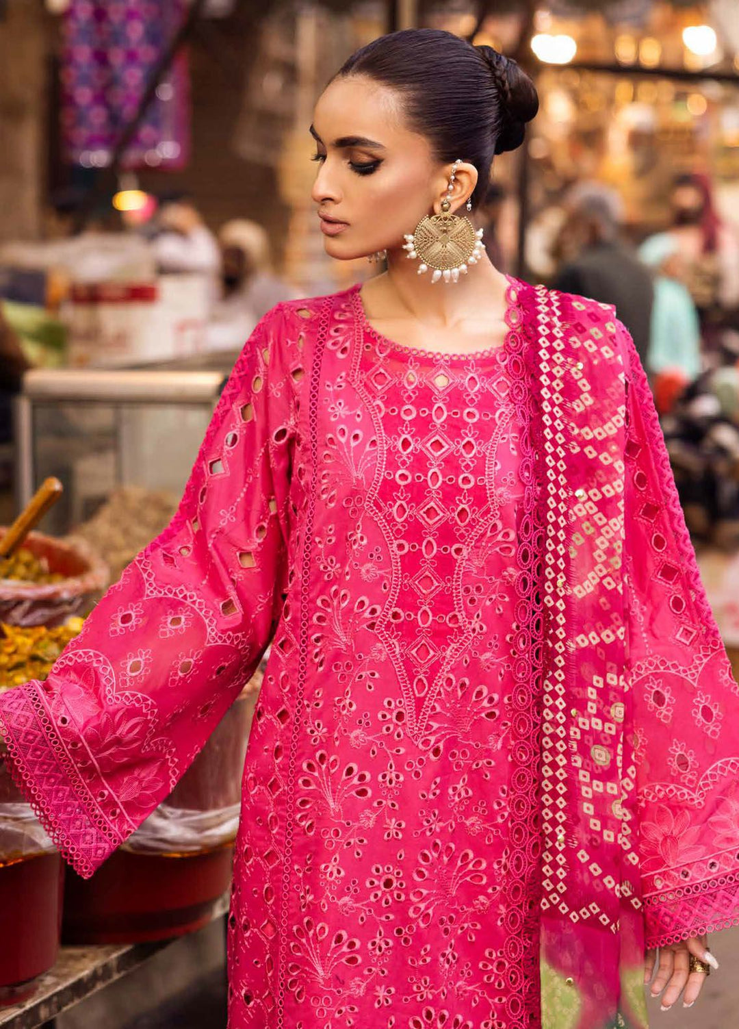Bazaar by Nureh Chikankari Lawn Suits Unstitched 3 Piece NU24BZ NS-128 - Summer Collection