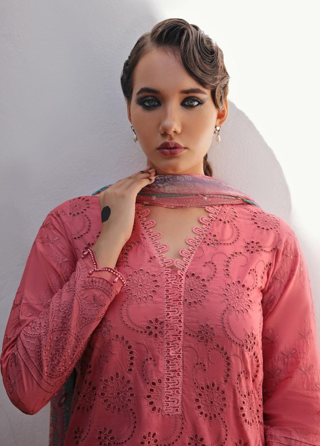Bazaar By Nureh Embroidered Chikankari Suits Unstitched 3 Piece NU23CK NDS-83 - Summer Collection