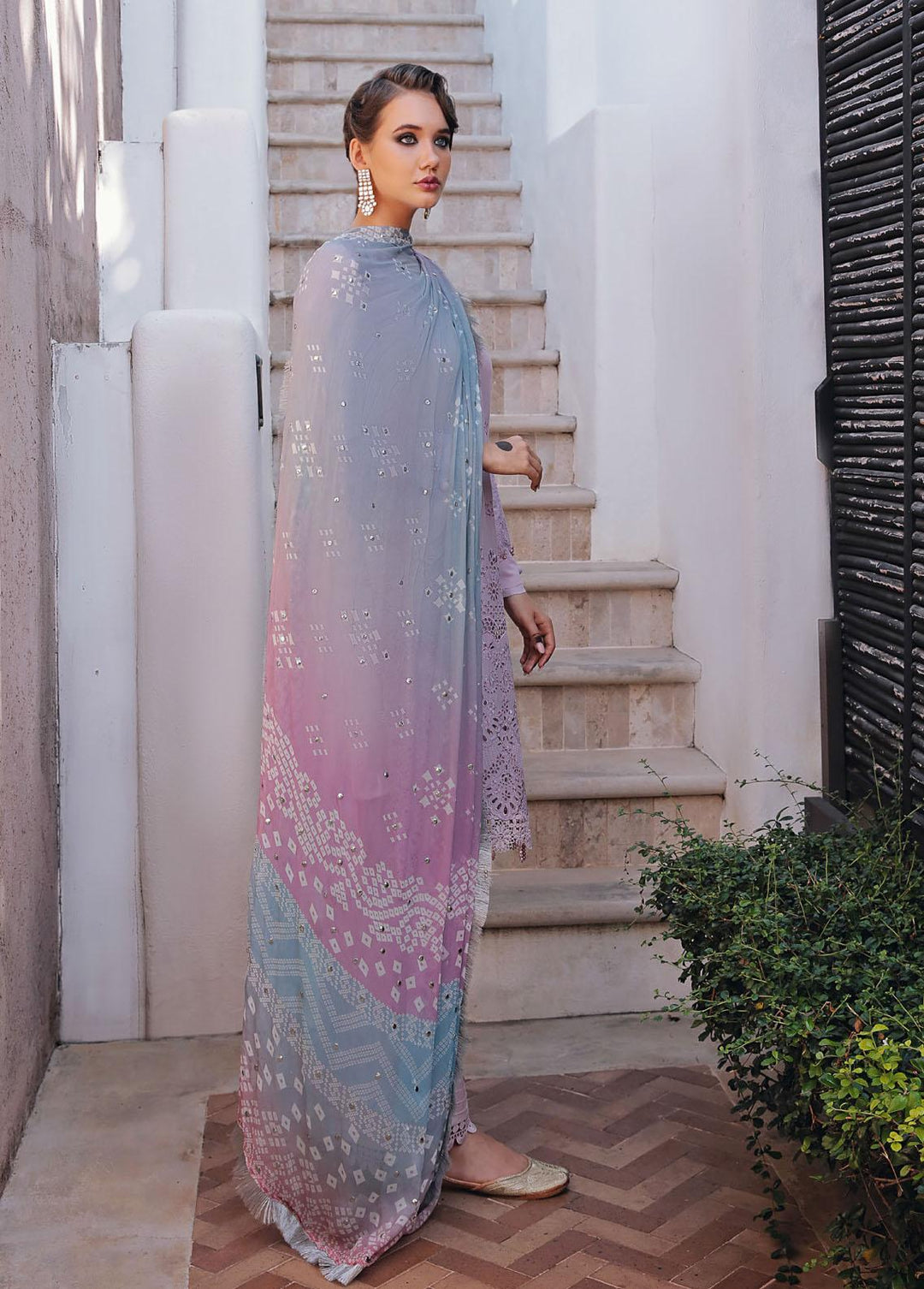 Bazaar By Nureh Embroidered Chikankari Suits Unstitched 3 Piece NU23CK NDS-84 - Summer Collection