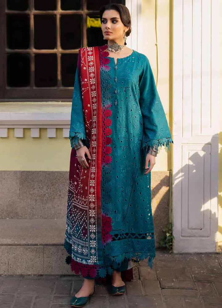 Bazaar By Nureh Embroidered Chikankari Khaddar Suit Unstitched 4 Piece Suit NU24CW NE-112 - Winter Collection