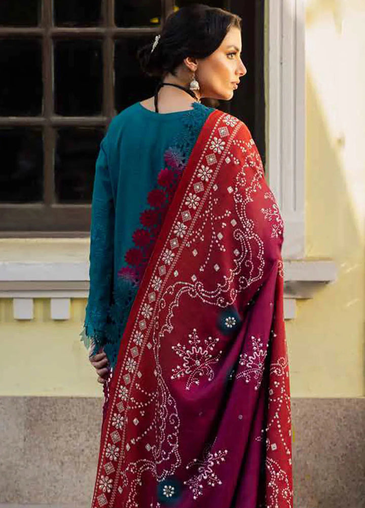 Bazaar By Nureh Embroidered Chikankari Khaddar Suit Unstitched 4 Piece Suit NU24CW NE-112 - Winter Collection