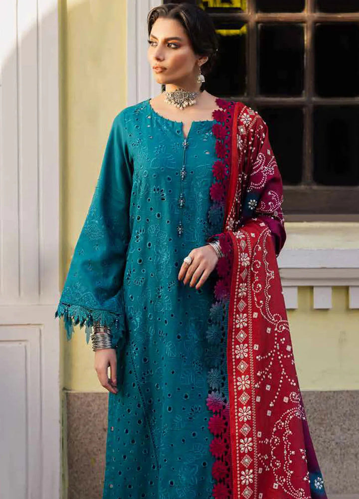 Bazaar By Nureh Embroidered Chikankari Khaddar Suit Unstitched 4 Piece Suit NU24CW NE-112 - Winter Collection