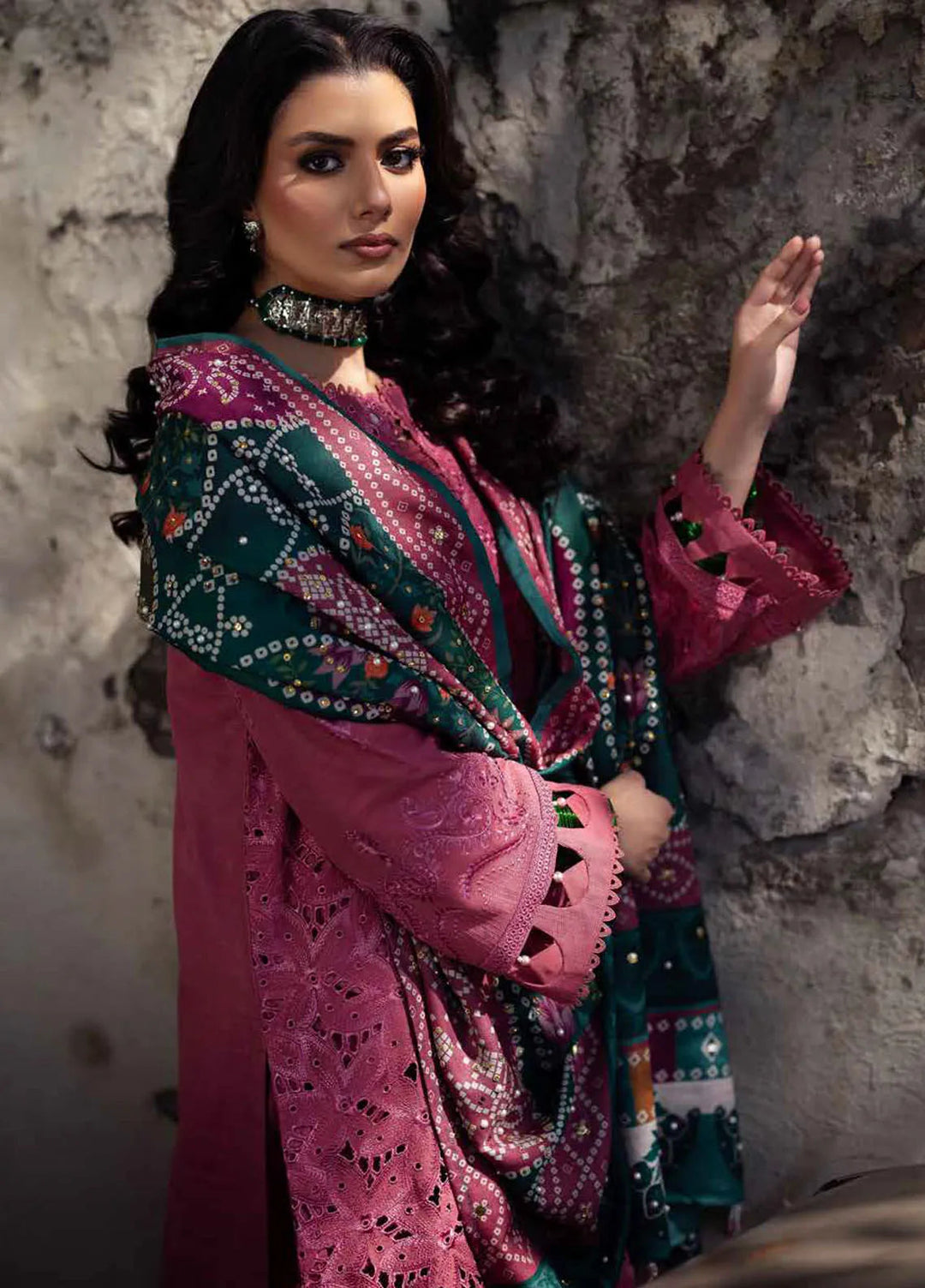 Bazaar By Nureh Embroidered Chikankari Khaddar Suit Unstitched 4 Piece Suit NU24CW NE-113 - Winter Collection