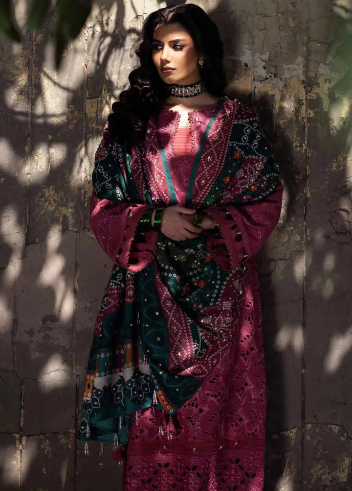 Bazaar By Nureh Embroidered Chikankari Khaddar Suit Unstitched 4 Piece Suit NU24CW NE-113 - Winter Collection