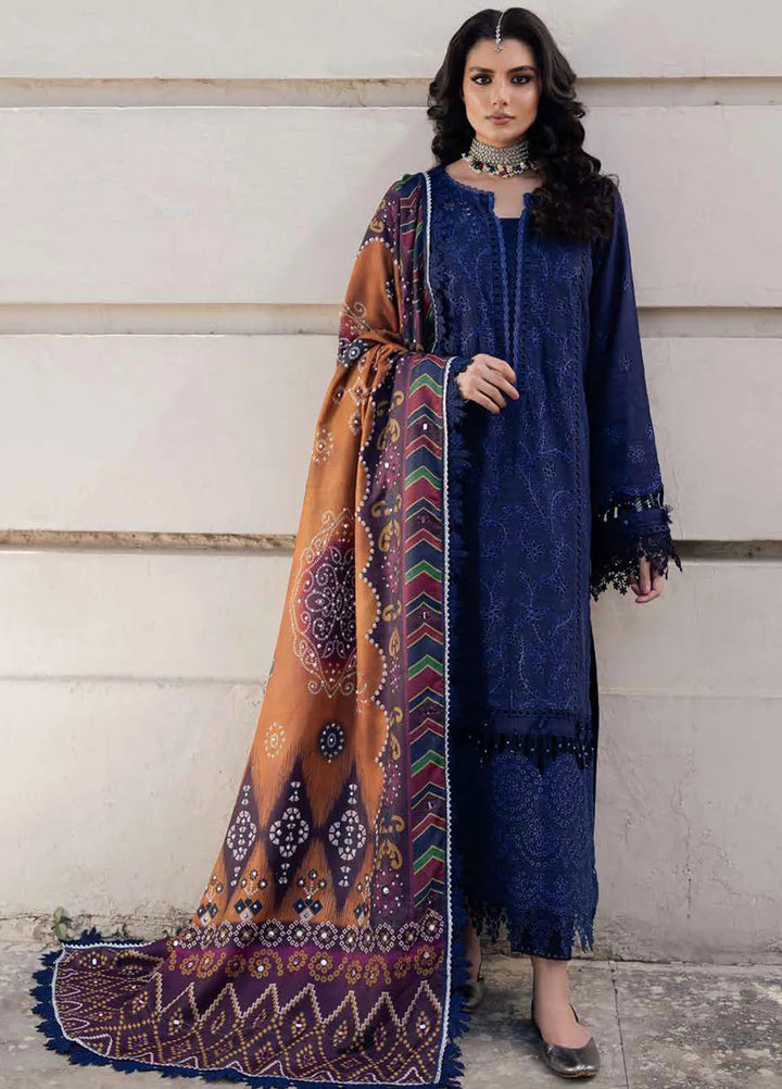 Bazaar By Nureh Embroidered Chikankari Khaddar Suit Unstitched 4 Piece Suit NU24CW NE-114 - Winter Collection