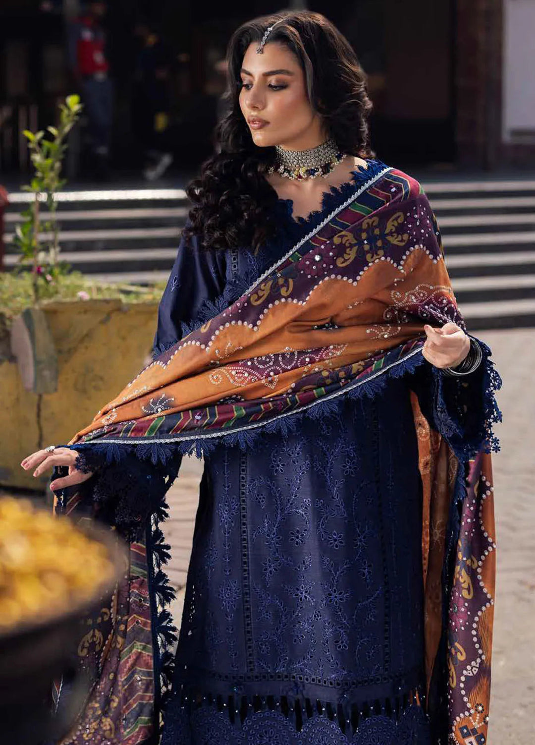 Bazaar By Nureh Embroidered Chikankari Khaddar Suit Unstitched 4 Piece Suit NU24CW NE-114 - Winter Collection