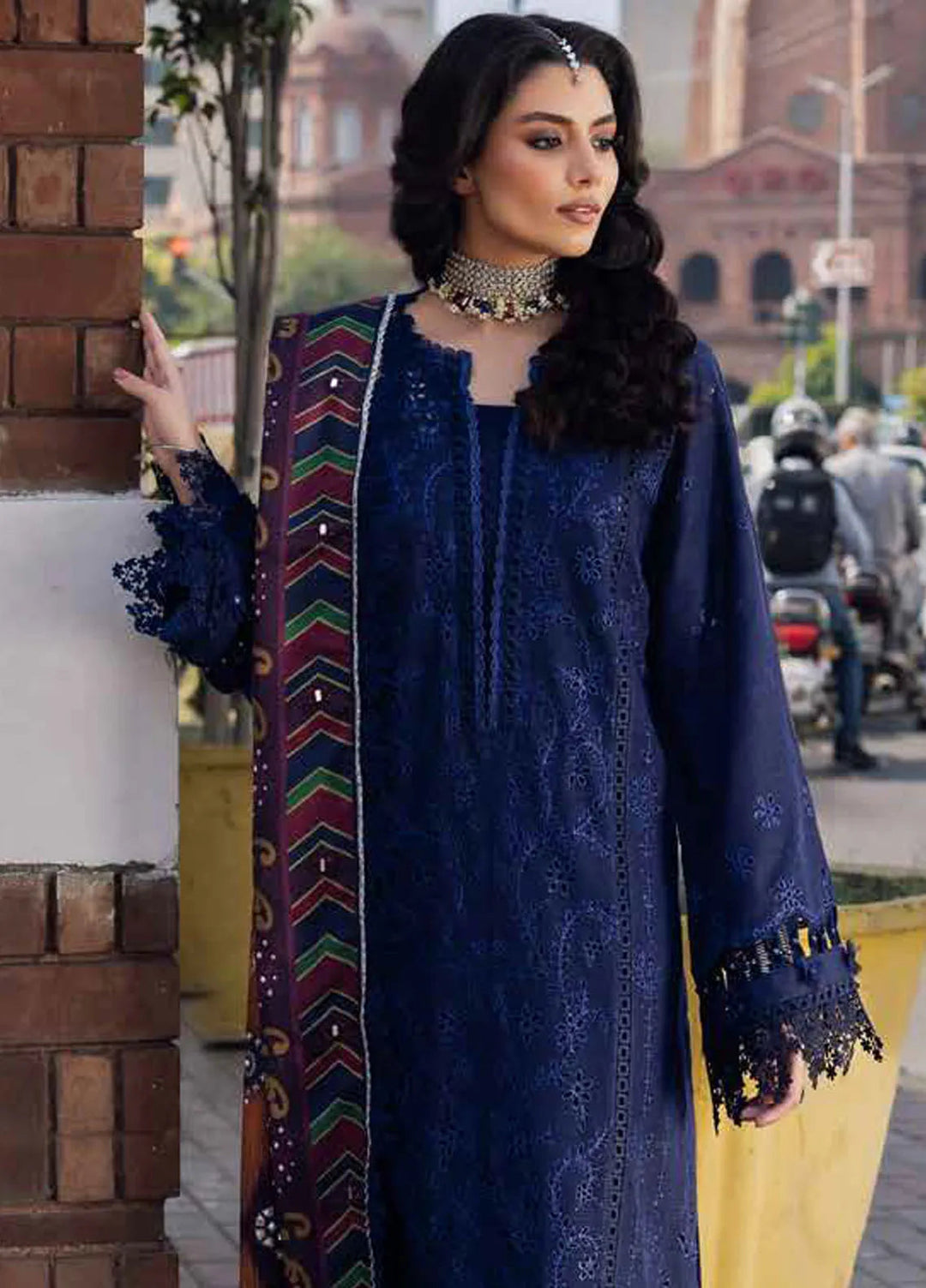 Bazaar By Nureh Embroidered Chikankari Khaddar Suit Unstitched 4 Piece Suit NU24CW NE-114 - Winter Collection