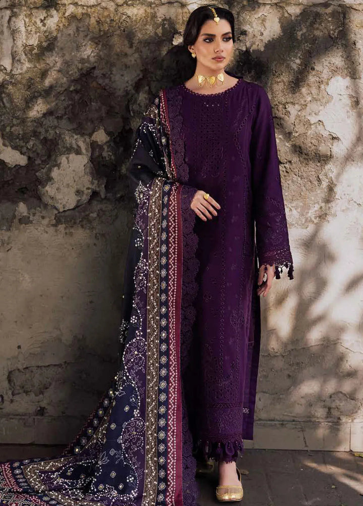 Bazaar By Nureh Embroidered Chikankari Khaddar Suit Unstitched 4 Piece Suit NU24CW NE-115 - Winter Collection